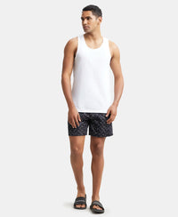 Cotton Round Neck Sleeveless Vest with No Side Seam - White-5
