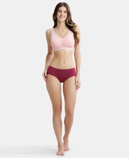 Wirefree Padded Super Combed Cotton Elastane Full Coverage Sleep Bra with Removable Pads - Candy Pink-4