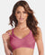Wirefree Non Padded Super Combed Cotton Elastane Full Coverage Nursing Bra with Front Clasp Opening - Rose Wine-1