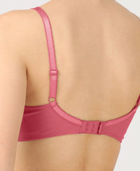 Wirefree Non Padded Super Combed Cotton Elastane Full Coverage Nursing Bra with Front Clasp Opening - Rose Wine-6