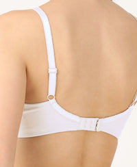 Wirefree Non Padded Super Combed Cotton Elastane Full Coverage Nursing Bra with Front Clasp Opening - White-5