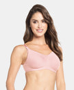 Wirefree Non Padded Super Combed Cotton Elastane Full Coverage Nursing Bra with Front Clasp Opening - Candy Pink-1