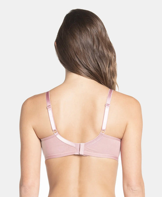 Wirefree Non Padded Super Combed Cotton Elastane Full Coverage Nursing Bra with Front Clasp Opening - Candy Pink-3