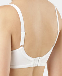 Wirefree Non Padded Super Combed Cotton Elastane Full Coverage Nursing Bra with Front Clasp Opening - White-8