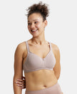 Under-Wired Non-Padded Soft Touch Microfiber Elastane Full Coverage Minimizer Bra with Broad Wings - White-1