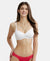 Wirefree Padded Super Combed Cotton Elastane Medium Coverage T-Shirt Bra with Detachable Straps - White-1