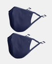 Kids Polyester Mesh and Super Combed Cotton Woven Face Mask with Adjustable Nose-clip and Soft Elastic Ear Loops - Imperial Blue-1