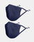 Kids Polyester Mesh and Super Combed Cotton Woven Face Mask with Adjustable Nose-clip and Soft Elastic Ear Loops - Imperial Blue-1
