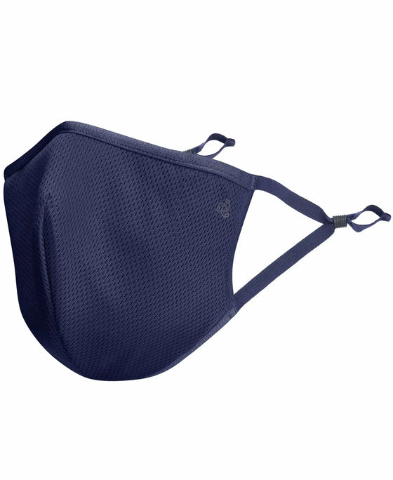 Kids Polyester Mesh and Super Combed Cotton Woven Face Mask with Adjustable Nose-clip and Soft Elastic Ear Loops - Imperial Blue-2