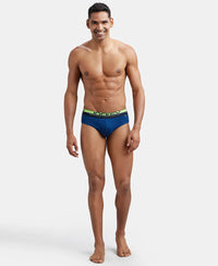 Super Combed Cotton Solid Brief with Ultrasoft Waistband - Estate Blue-4