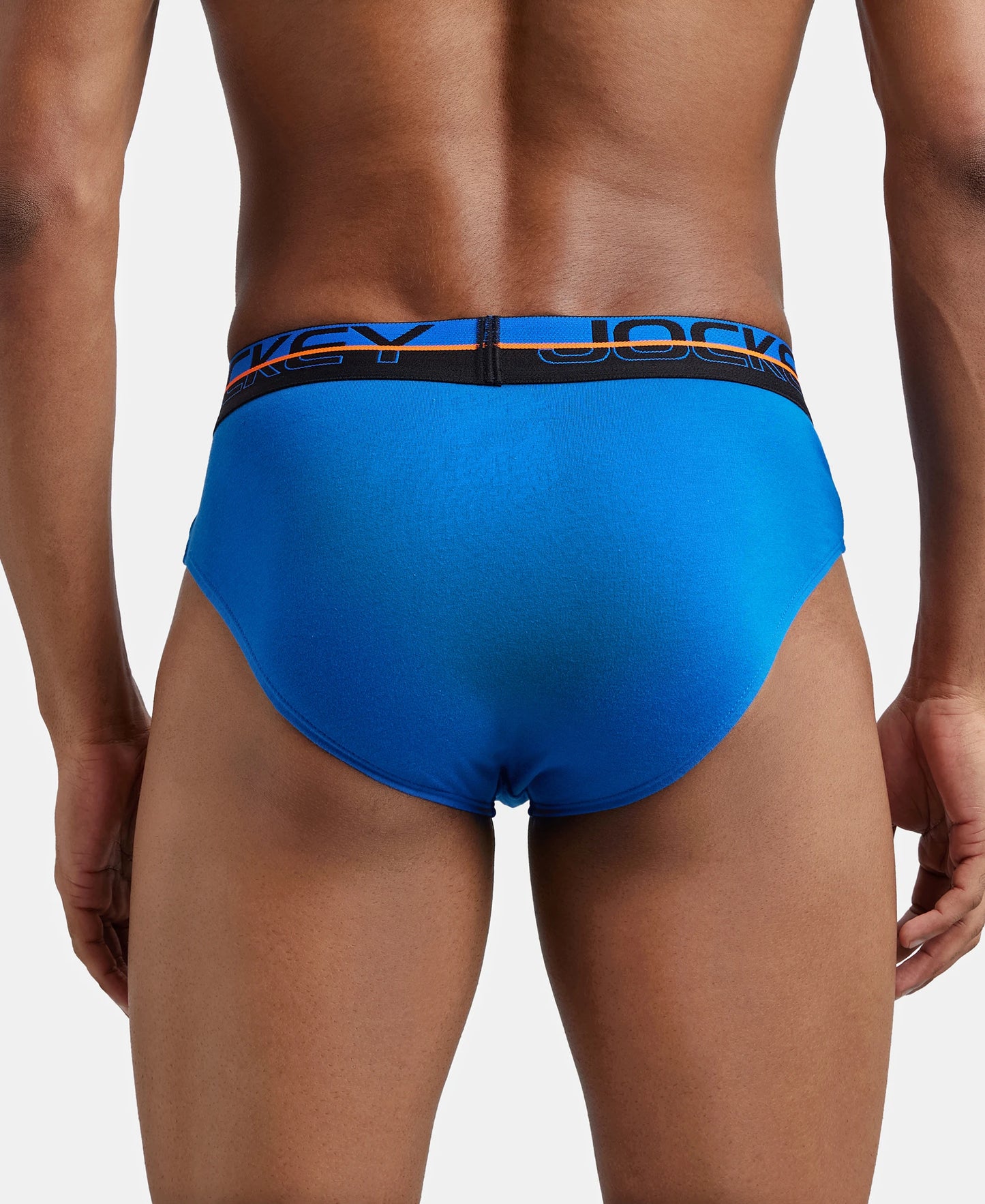Super Combed Cotton Solid Brief with Ultrasoft Waistband - Rich Royal Blue-3
