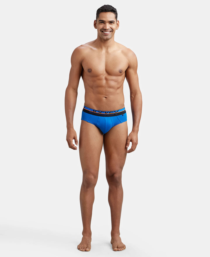 Super Combed Cotton Solid Brief with Ultrasoft Waistband - Rich Royal Blue-4