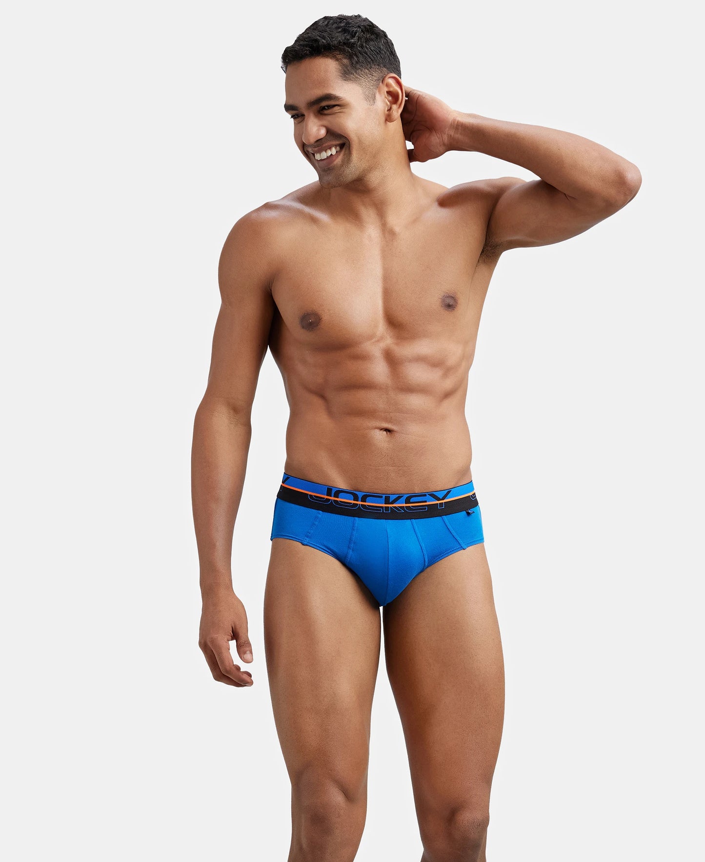 Super Combed Cotton Solid Brief with Ultrasoft Waistband - Rich Royal Blue-5