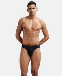Super Combed Cotton Rib Solid Brief with Ultrasoft Waistband  - Black-5