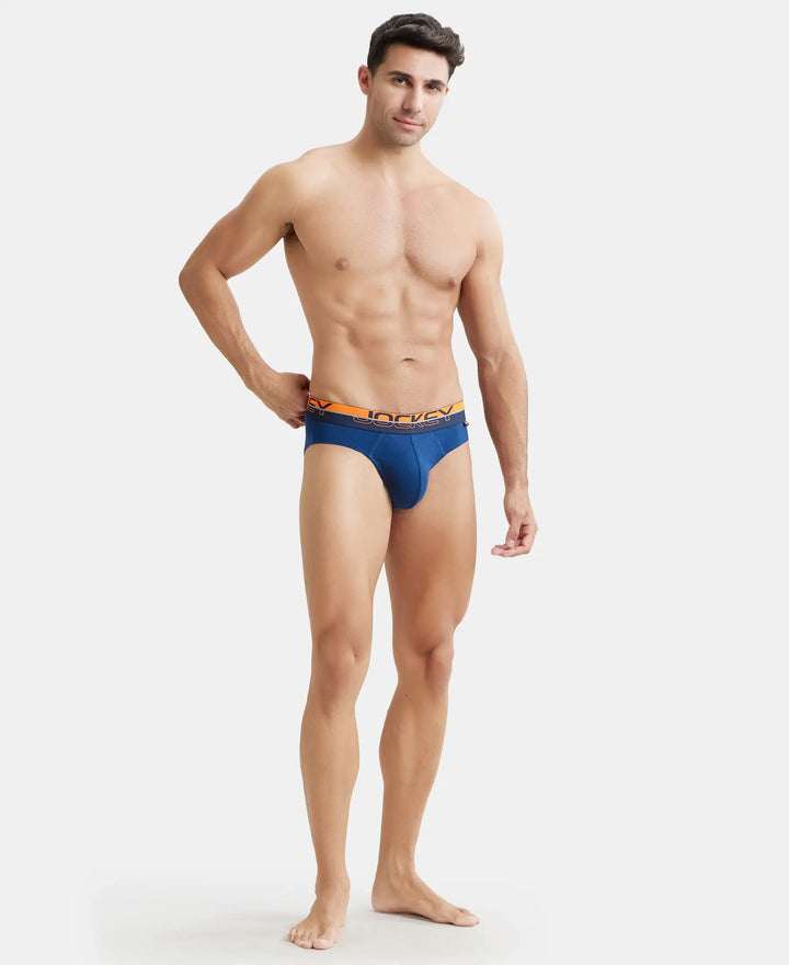 Super Combed Cotton Rib Solid Brief with Ultrasoft Waistband  - Estate Blue-8