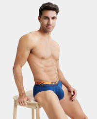 Super Combed Cotton Rib Solid Brief with Ultrasoft Waistband  - Estate Blue-10