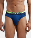 Super Combed Cotton Rib Solid Brief with Ultrasoft Waistband  - Estate Blue-1