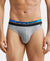 Super Combed Cotton Rib Solid Brief with Ultrasoft Waistband  - Monument-1