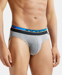 Super Combed Cotton Rib Solid Brief with Ultrasoft Waistband  - Monument-5