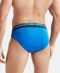 Super Combed Cotton Rib Solid Brief with Ultrasoft Waistband  - Rich Royal Blue-3
