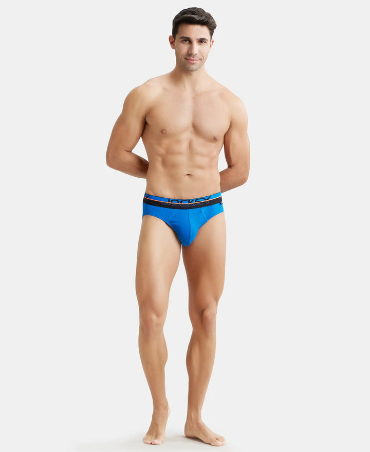 Super Combed Cotton Rib Solid Brief with Ultrasoft Waistband  - Rich Royal Blue-4