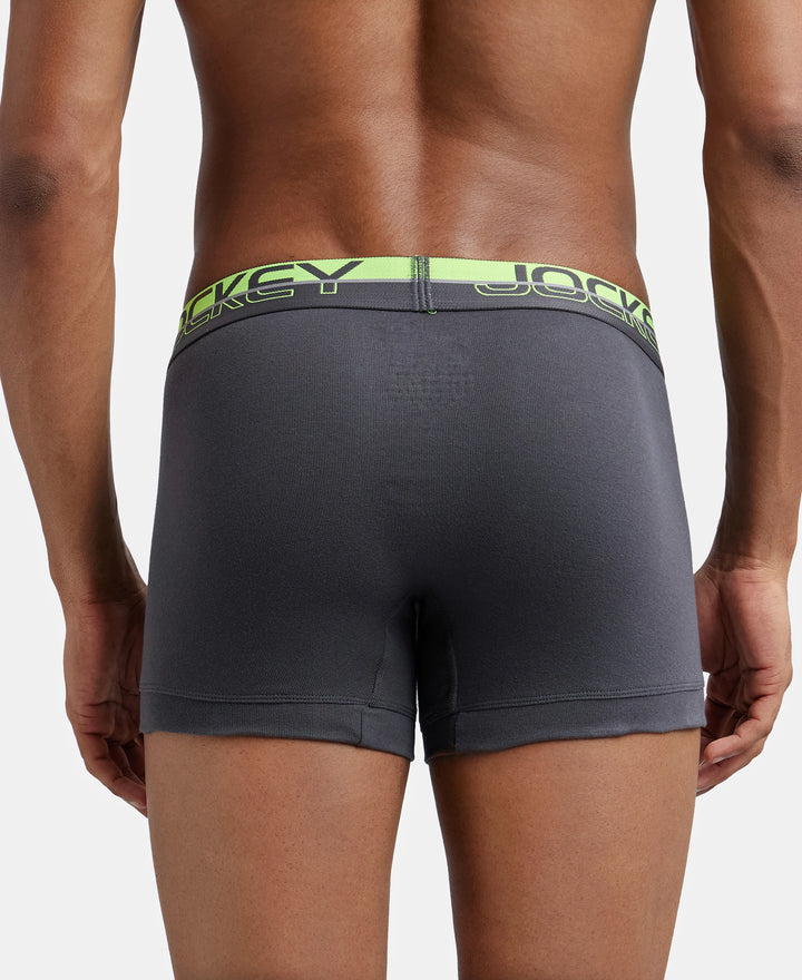 Super Combed Cotton Rib Solid Trunk with Ultrasoft Waistband - Asphalt-3