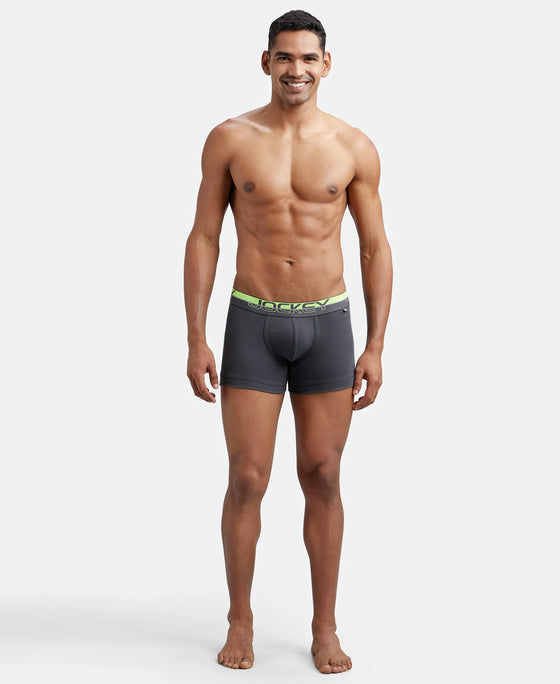 Super Combed Cotton Rib Solid Trunk with Ultrasoft Waistband - Asphalt-4