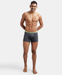 Super Combed Cotton Rib Solid Trunk with Ultrasoft Waistband - Asphalt-6