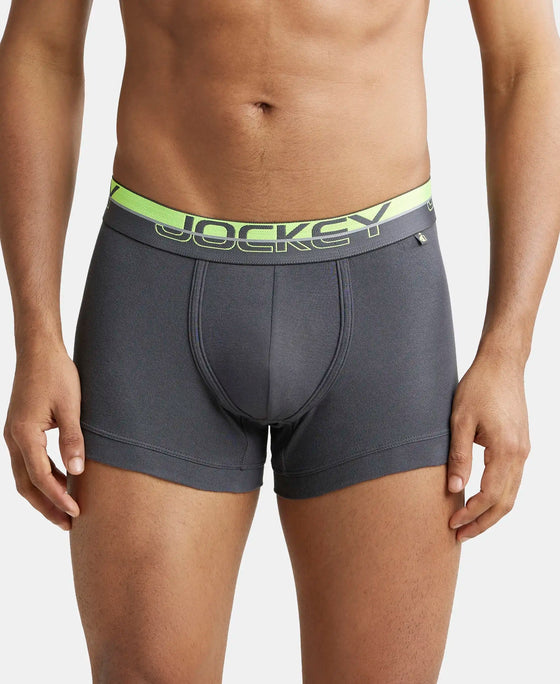 Super Combed Cotton Rib Solid Trunk with Ultrasoft Waistband - Asphalt-2