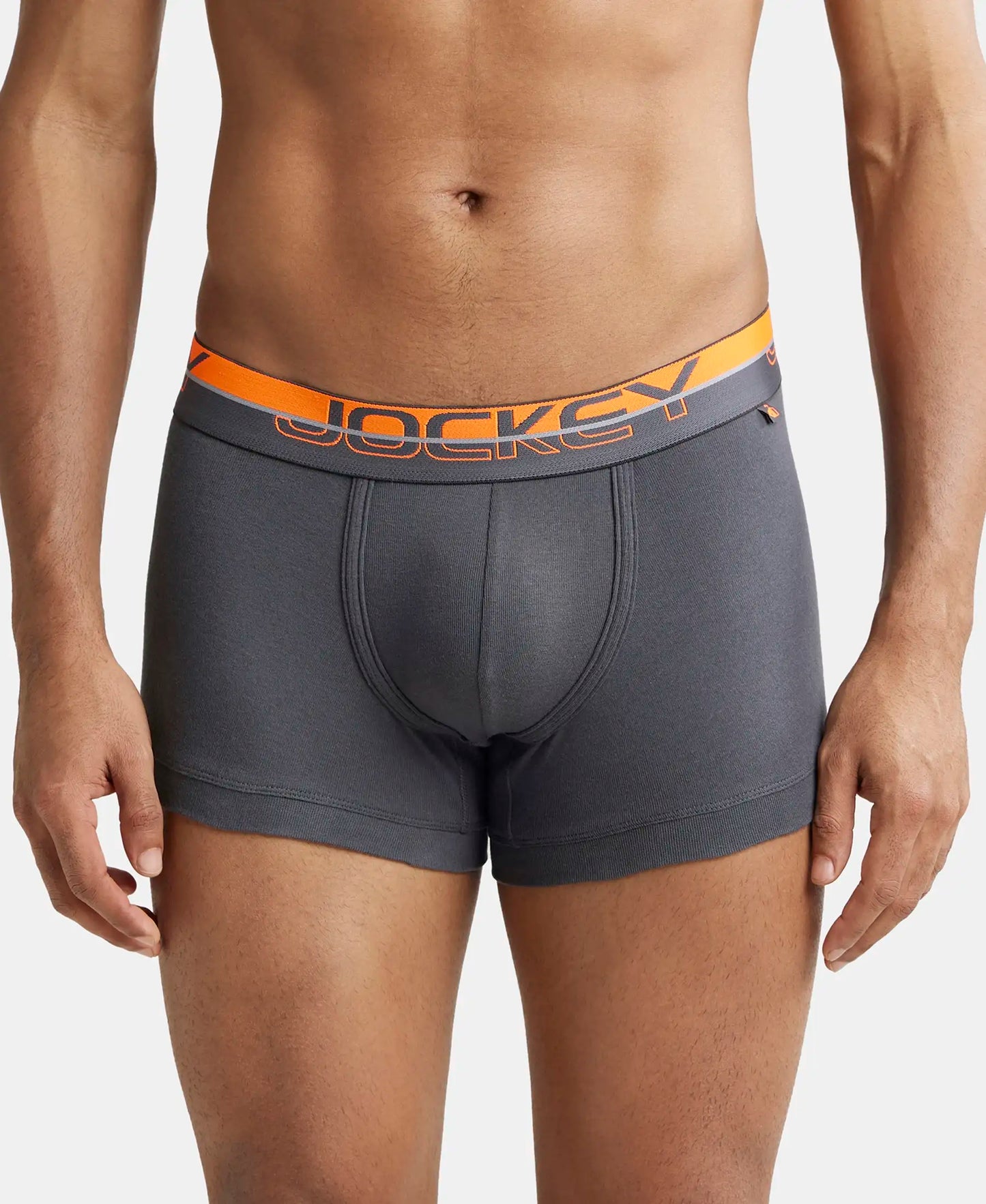 Super Combed Cotton Rib Solid Trunk with Ultrasoft Waistband - Asphalt-3