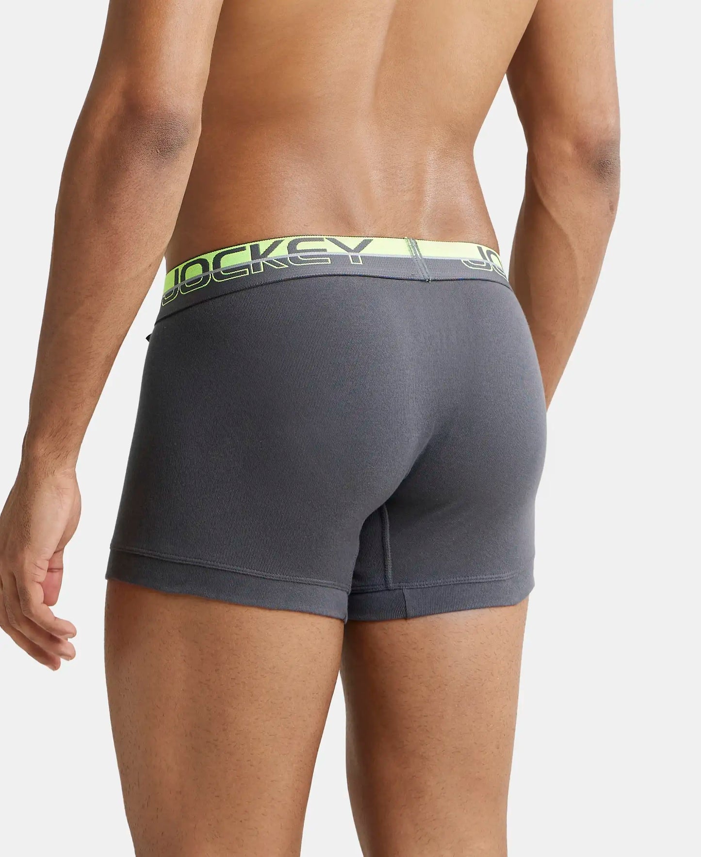 Super Combed Cotton Rib Solid Trunk with Ultrasoft Waistband - Asphalt-6