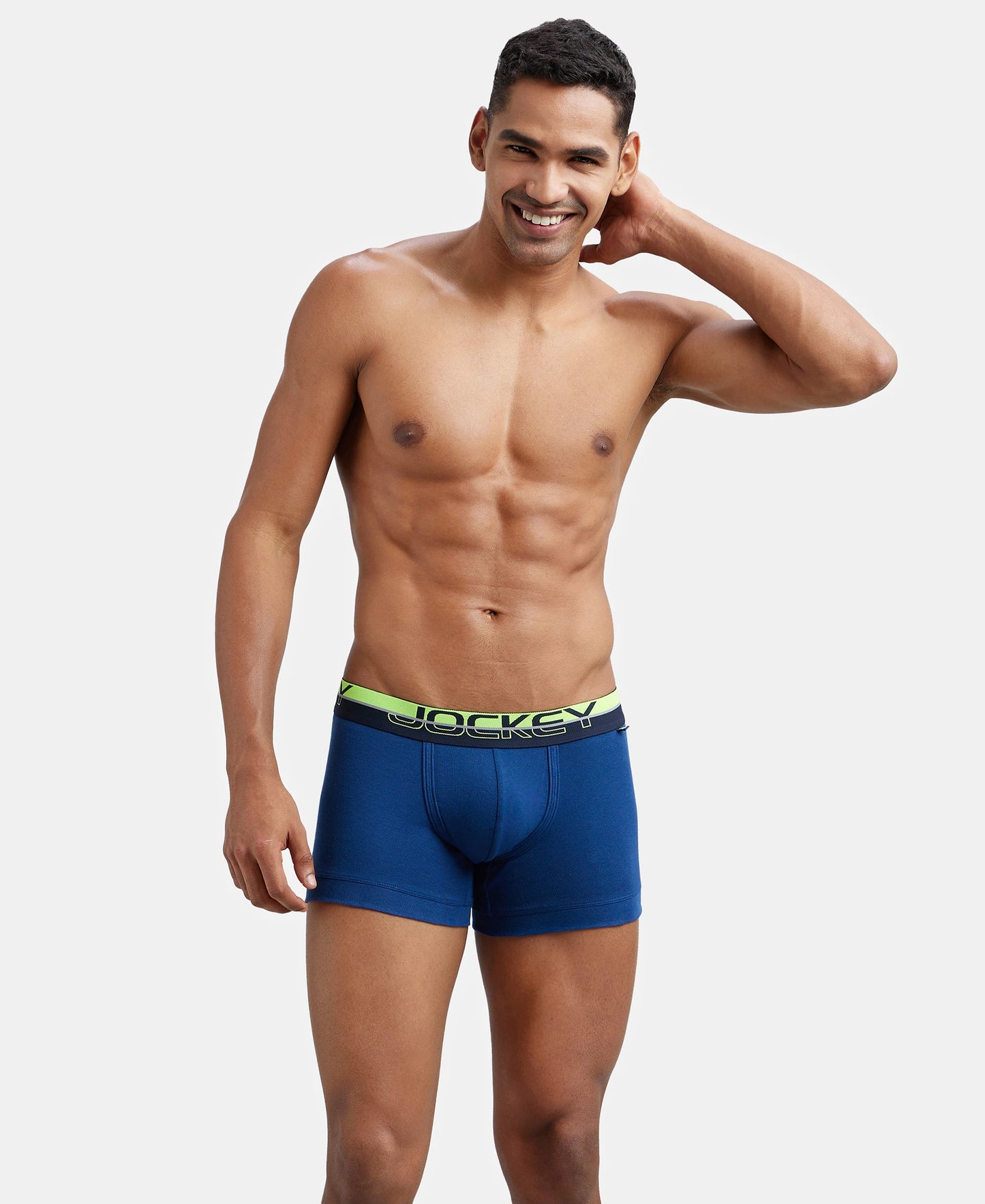 Super Combed Cotton Rib Solid Trunk with Ultrasoft Waistband - Estate Blue-5