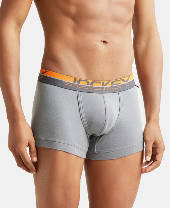 Super Combed Cotton Rib Solid Trunk with Ultrasoft Waistband - Monument-2