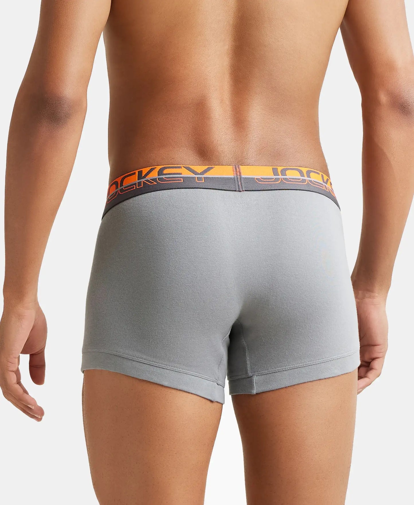 Super Combed Cotton Rib Solid Trunk with Ultrasoft Waistband - Monument-3