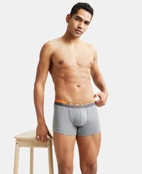 Super Combed Cotton Rib Solid Trunk with Ultrasoft Waistband - Monument-5