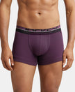 Super Combed Cotton Rib Solid Trunk with Ultrasoft Waistband - Plum Perfect-1