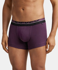 Super Combed Cotton Rib Solid Trunk with Ultrasoft Waistband - Plum Perfect-2