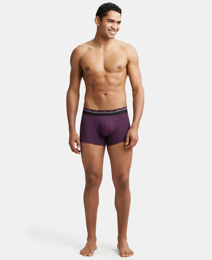 Super Combed Cotton Rib Solid Trunk with Ultrasoft Waistband - Plum Perfect-4