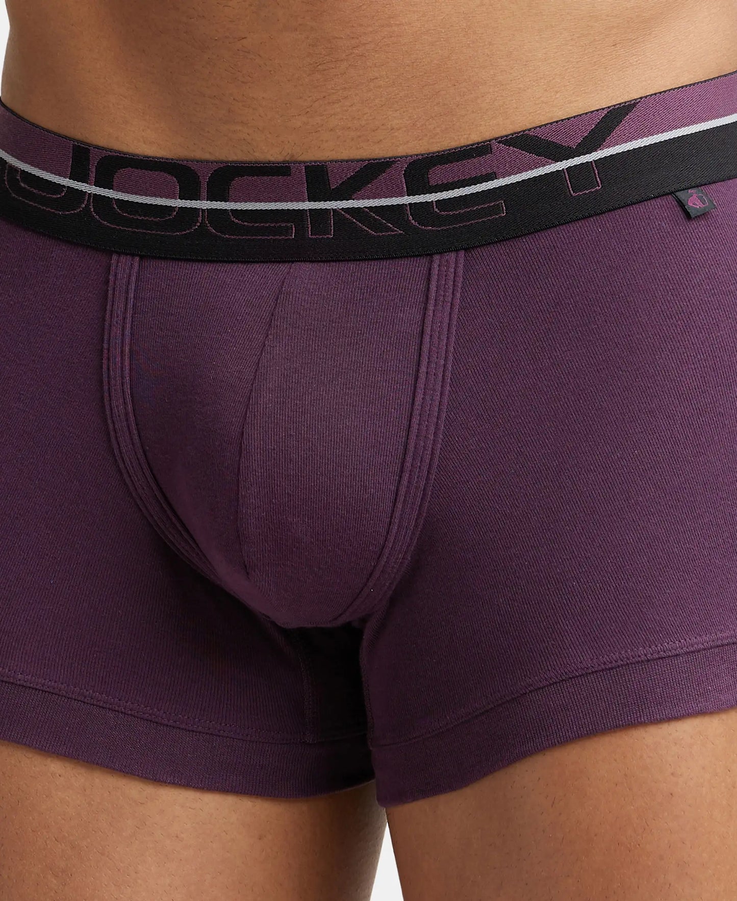 Super Combed Cotton Rib Solid Trunk with Ultrasoft Waistband - Plum Perfect-7