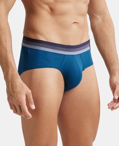 Microfiber Elastane Solid Brief with StayDry Treatment - Poseidon-2