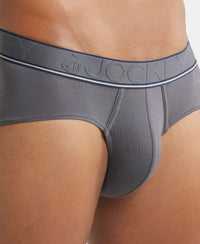 Tencel Micro Modal Elastane Solid Brief with StayFresh Properties - Gunmetal-6