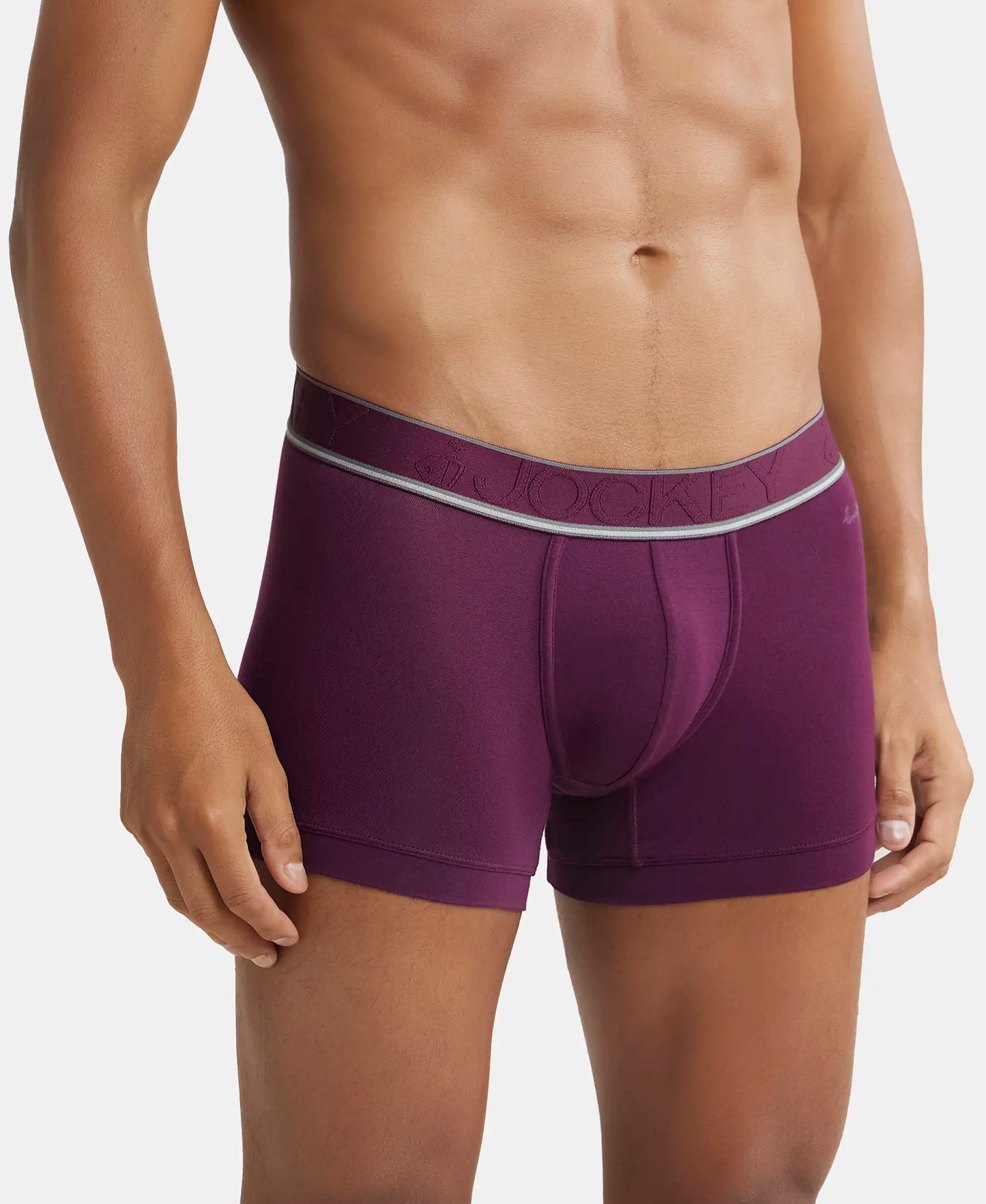 Tencel Micro Modal Elastane Solid Trunk with Natural StayFresh Properties - Potent Purple-2