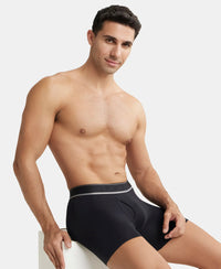 Tencel Micro Modal Elastane Stretch Solid Boxer Brief with Natural StayFresh Properties - Black-5