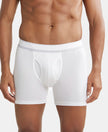 Tencel Micro Modal Elastane Stretch Solid Boxer Brief with Natural StayFresh Properties - White-1