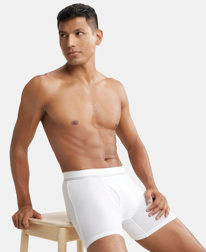 Tencel Micro Modal Elastane Stretch Solid Boxer Brief with Natural StayFresh Properties - White-5