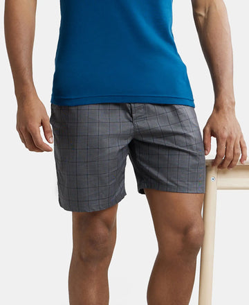 Tencel Lyocell Cotton Checkered Boxer Shorts - Graphite-5
