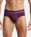 Tencel Micro Modal Elastane Printed Brief with Natural StayFresh Properties - Potent Purple-1