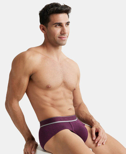 Tencel Micro Modal Elastane Printed Brief with Natural StayFresh Properties - Potent Purple-5