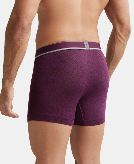 Tencel Micro Modal Elastane Printed Trunk with Natural StayFresh Properties - Potent Purple-3