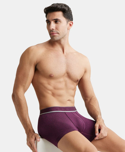 Tencel Micro Modal Elastane Printed Trunk with Natural StayFresh Properties - Potent Purple-5